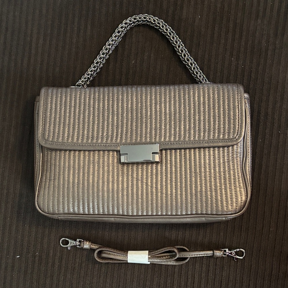 Elegant Metallic Leather Purse by Worth